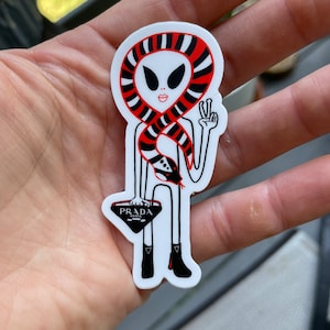 Marfa Texas alien man sticker