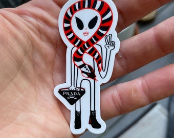 Marfa Texas alien man sticker
