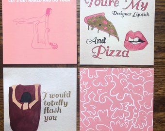 Playful flirty Valentine’s Day greeting cards