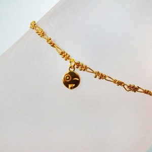Silly Face Emoji Charm Anklet