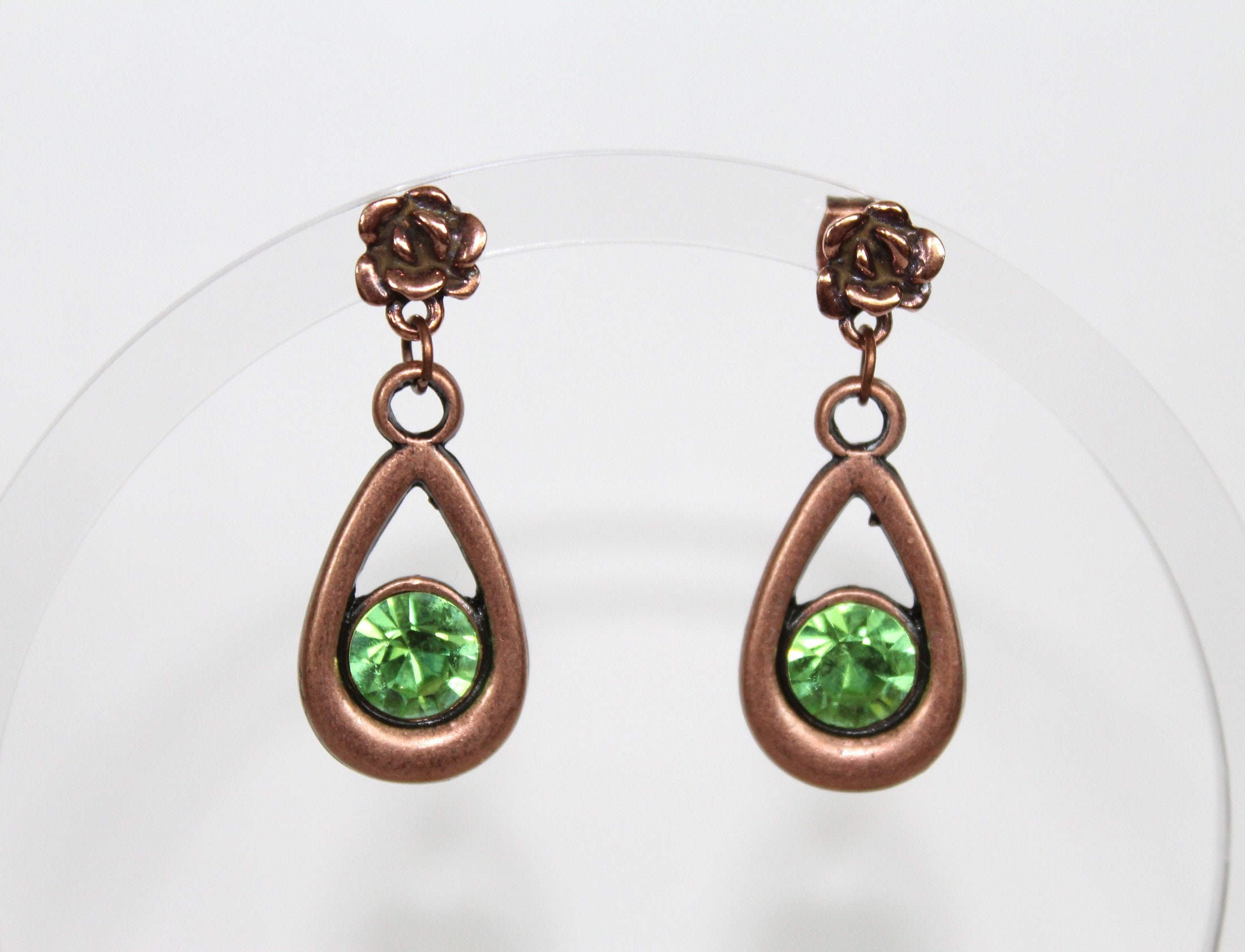 Boucles D'oreille Larme En Or Rose Avec Pochette