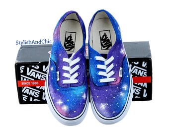 vans galaxy print shoes