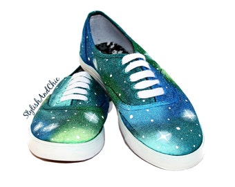 green galaxy vans