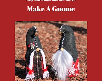 Make A Gnome DIY Instructions and Pattern - Instant PDF Download