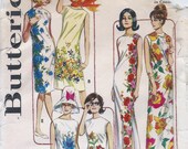 60s Butterick 3079 Misses 39 Panel Print Sportswear Dress Sewing Pattern CUT