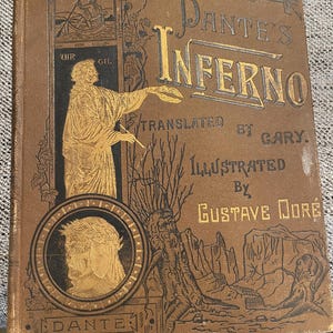 DANTE&#39;S  INFERNO by Dante Alighieri  illistrated  by Gustave Dore   antique