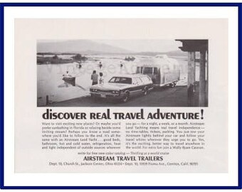 Boats Vintage Print Ad 1972 Airstream