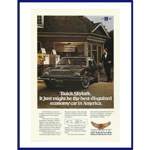 BUICK SKYLARK Automobile Original 1981 Vintage Color Print Ad - &quot;Buick Skylark. It Just Might Be The Best-Disguised Economy Car In America.&quot;
