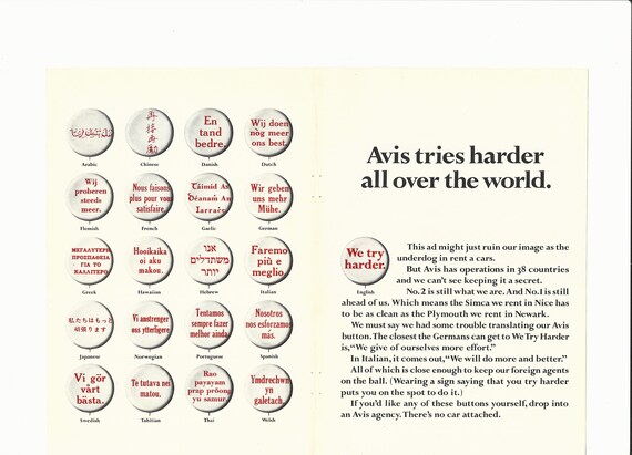 Avis Car Rental Original 1967 Vintage Color Print Etsy