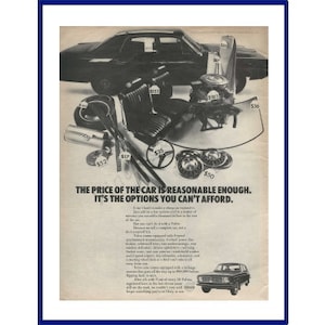 VOLVO AUTOMOBILE Original 1969 Vintage extra große Anzeige &quot;Der Preis des Autos ist vernünftig genug. Es sind die Optionen, die Sie sich nicht leisten können.&quot;