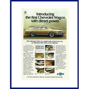 1980 CHEVROLET CAPRICE Station Wagon Original 1979 Vintage Print Advertisement &quot;Introducing The First Chevrolet Wagon With Diesel Power.&quot;