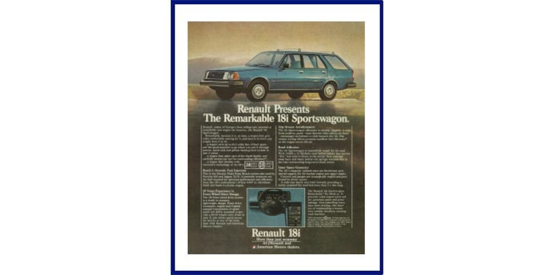 RENAULT 8i SPORTSRTSWAGON Automóvil Original Antiguo 18i sportwagon RENAULT 8i SPORTSRTSWAGON Automóvil Original Antiguo