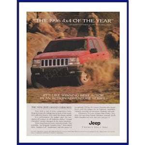 JEEP GRAND CHEROKEE Laredo Original 1996 Vintage Color Print Anuncio - &quot;El 1996 4x4 del Año&quot;