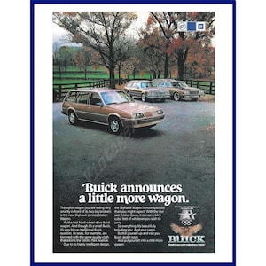 BUICK SKYHAWK Limited Station Wagon Original 1983 Vintage Color Print Advertisement &quot;Buick Announces A Little More Wagon.&quot;
