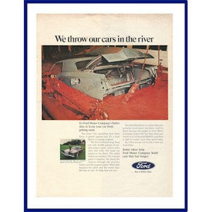 CONTINENTAL MARK III / Ford Motor Company Original 1969 Vintage Extra Large Color Print Anúncio &quot;Jogamos nossos carros no rio&quot;