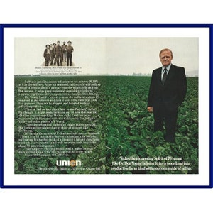 UNION OIL COMPANY Original 1974 Vintage Color Print Anuncio &quot;El Espíritu Pionero de 76 Vidas en Union Oil&quot; Dr. Don Young