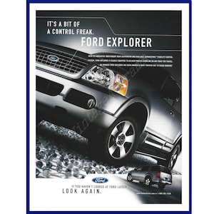 FORD EXPLORER SUV Original 2003 Vintage Color Print Advertisement &quot;It&#39;s A Bit Of A Control Freak.&quot;