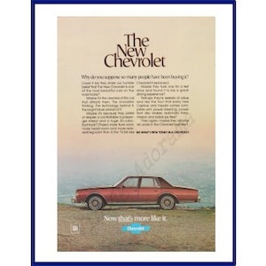 CHEVROLET CAPRICE AUTOMOBILE Original 1978 Vintage Color Print Advertisement - &quot;The New Chevrolet&quot;