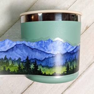 Northwest Landscape Wrap Sticker, 2"x8" Clear Vinyl Die Cut Sticker, Waterproof and Dishwasher Safe image 6