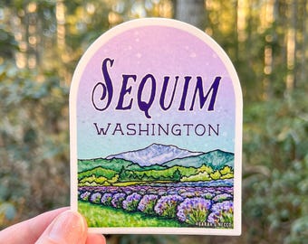 Sequim WA Lavender Field, 3.5” Vinyl Waterproof Sticker