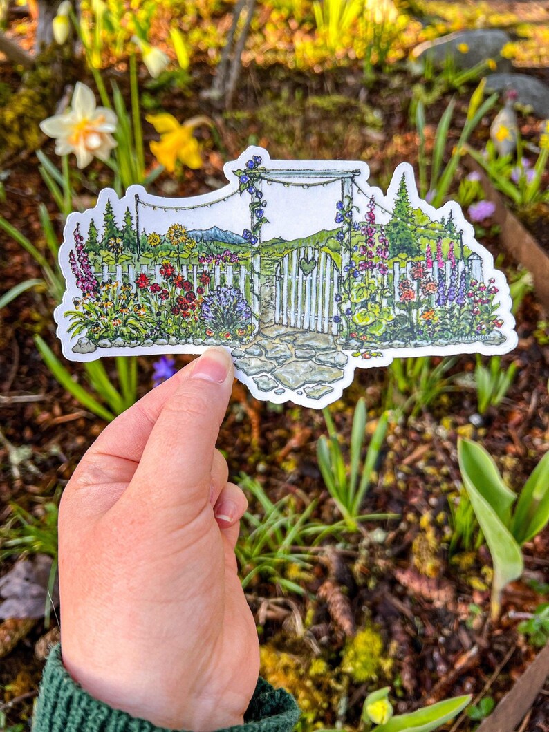 I’d Rather Be In My Garden Sticker, 3” Vinyl Die Cut Sticker, Waterproof and Dishwasher Safe image 5