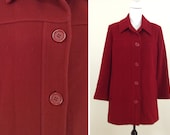 Vintage Red Wool Coat