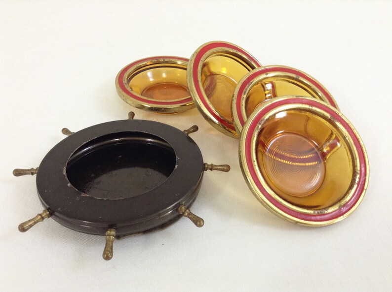 Set of Four Stacking Nautical Ashtrays Park Sherman Etsy