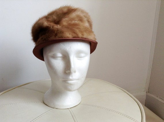 Vintage Blonde Mink Fur Hat With Rim - Etsy display picture 3