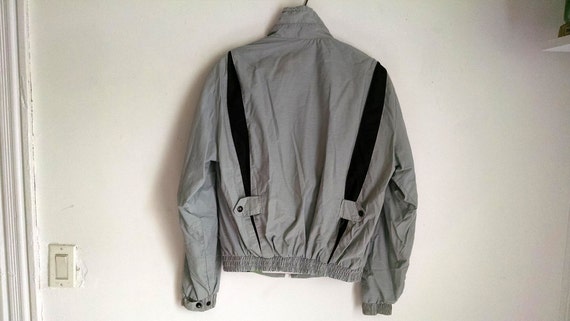 1980s Lightweight Gray and Black Bomber - image 2