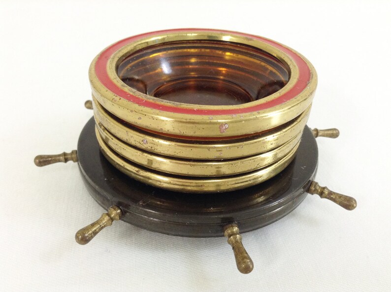 Set of Four Stacking Nautical Ashtrays Park Sherman Etsy