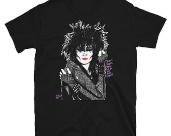 Siouxsie Sioux "Jeepers Creepers, where did you get those peepers?" Halloween Black Short-Sleeve Unisex T-Shirt