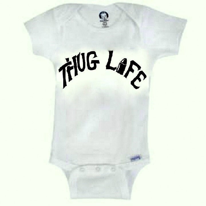 Thug Life 2pac Baby Onesie ® / Snapsuit Tupac Shakur Hiphop Rap