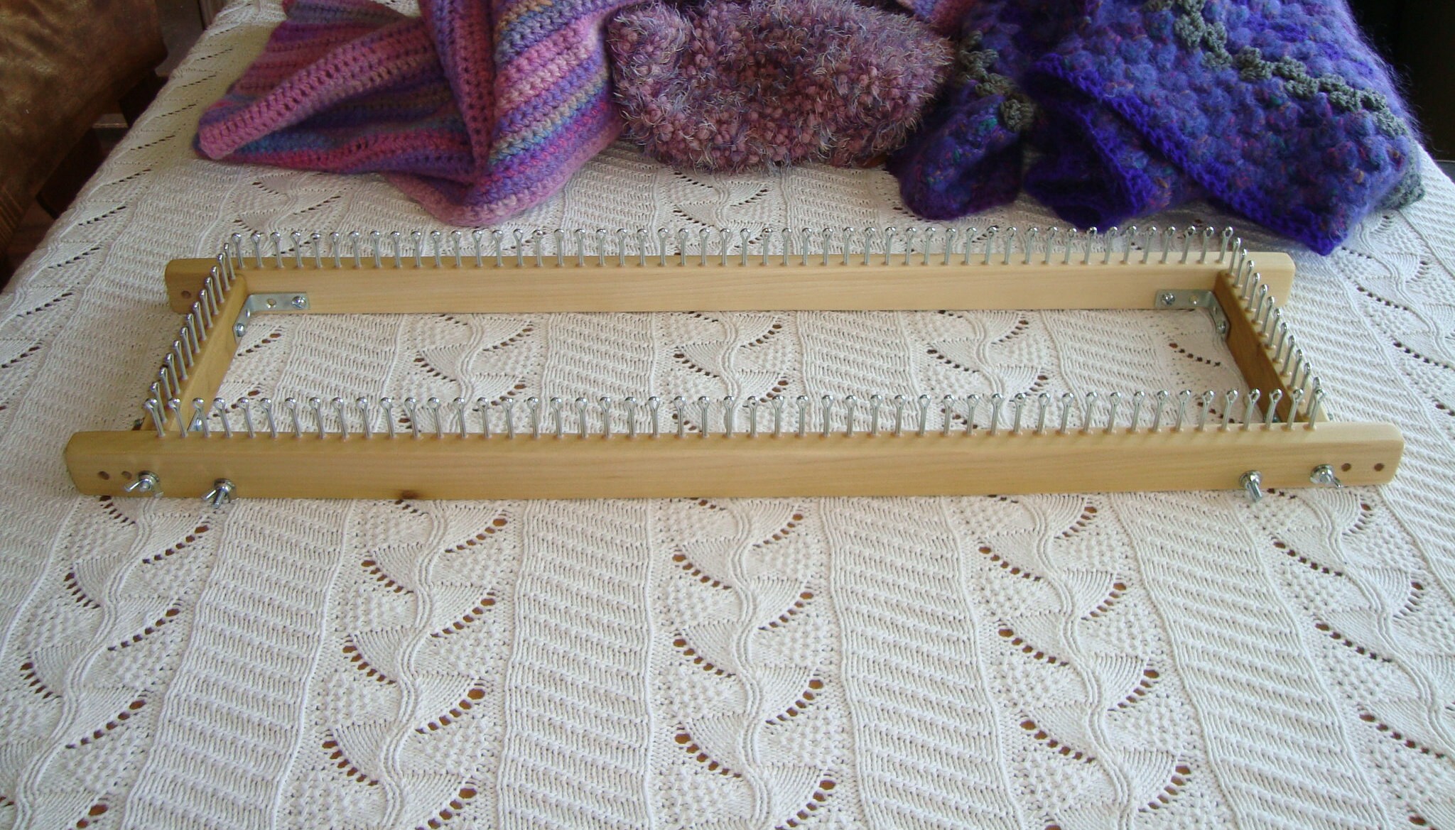 Boye Sock Loom, 4 Piece Set, 60 Pin Adjustable Loom, 1 Hook, 1 Needle,  Instructions, Knitting Loom 