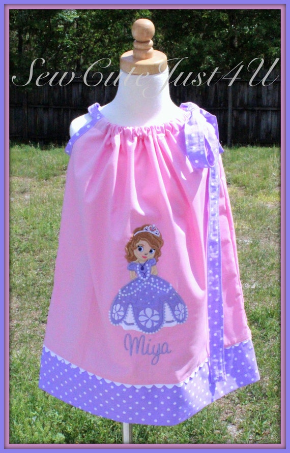 Items similar to Sophia the First Personalized Pillowcase Dress on Etsy