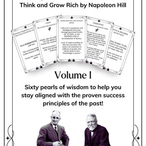 Think and Glow Rich Volume I Mazzo stampabile basato sul classico senza tempo Think and Grow Rich di Napoleon Hill. Più bonus! Formato A4.