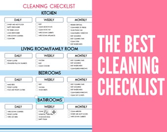 The Ultimate House Cleaning Checklist Printable Pdf Etsy
