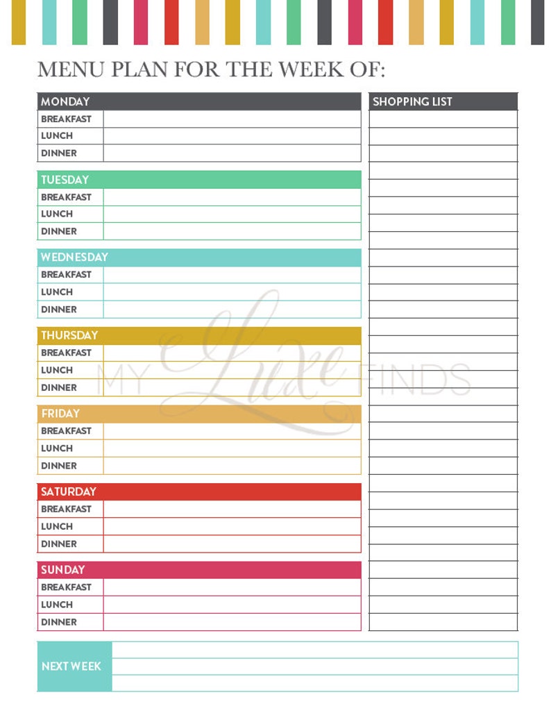 Menu Building Printable - Dinner Planner Grocery Listing photo regarding Menu Planning Printable called Menu Building Printable - Dinner Planner Grocery Record
