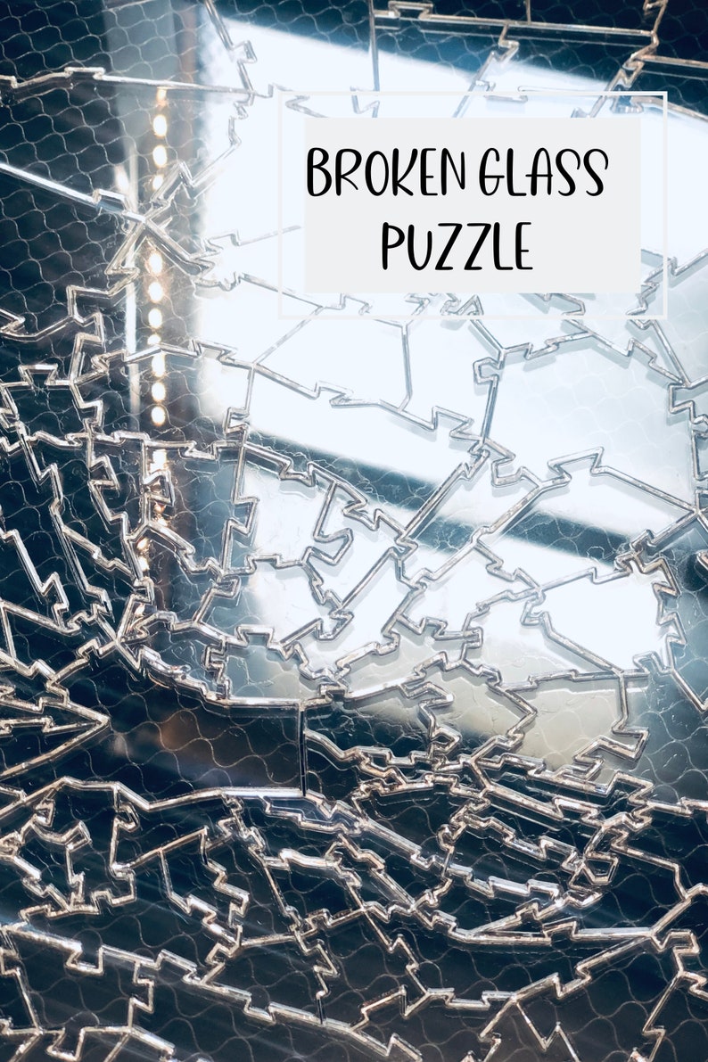 Broken Glass Accident Transparent Clear Impossible Jigsaw Etsy