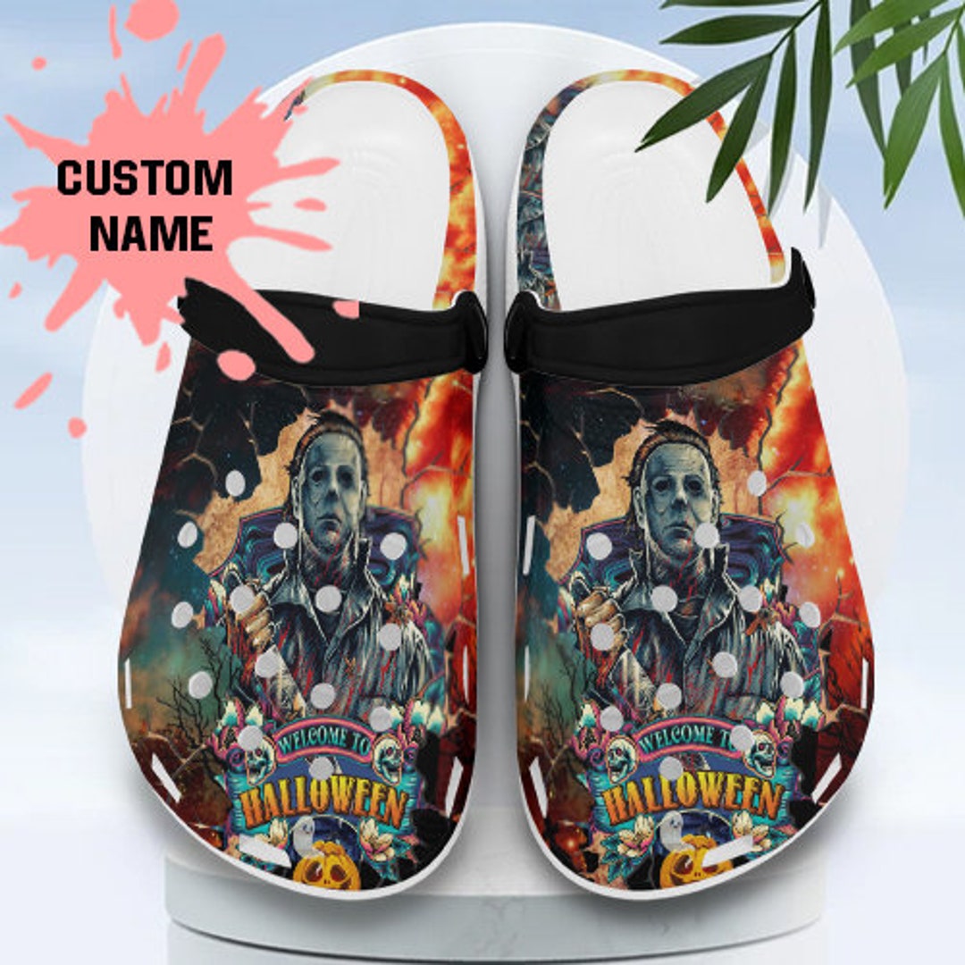 Horror Crocs Halloween Horror Movies Clogs Shoes Michael Etsy