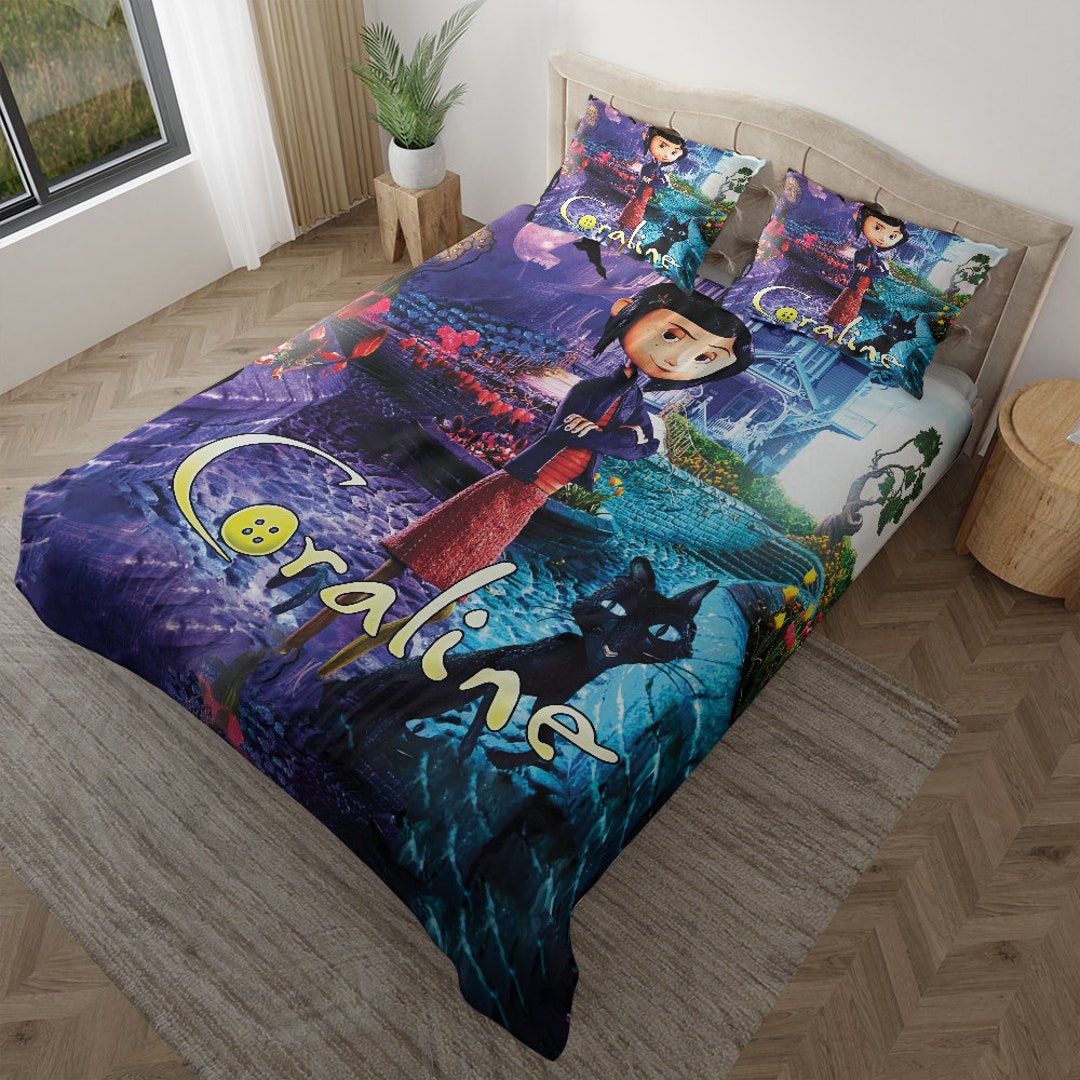 Cartoon Coraline Covers Bedding Set Pillow Case Kids Adult Etsy
