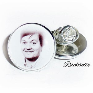 Stainless steel pin with photo,Memorial wedding image 3