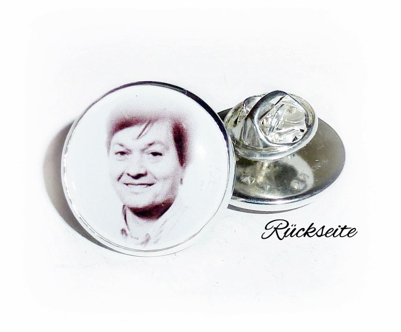 Stainless steel pin with photo,Memorial wedding image 3