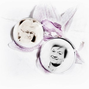 Stainless steel pin with photo,Memorial wedding image 5