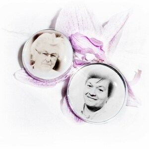 Stainless steel pin with photo,Memorial wedding image 4