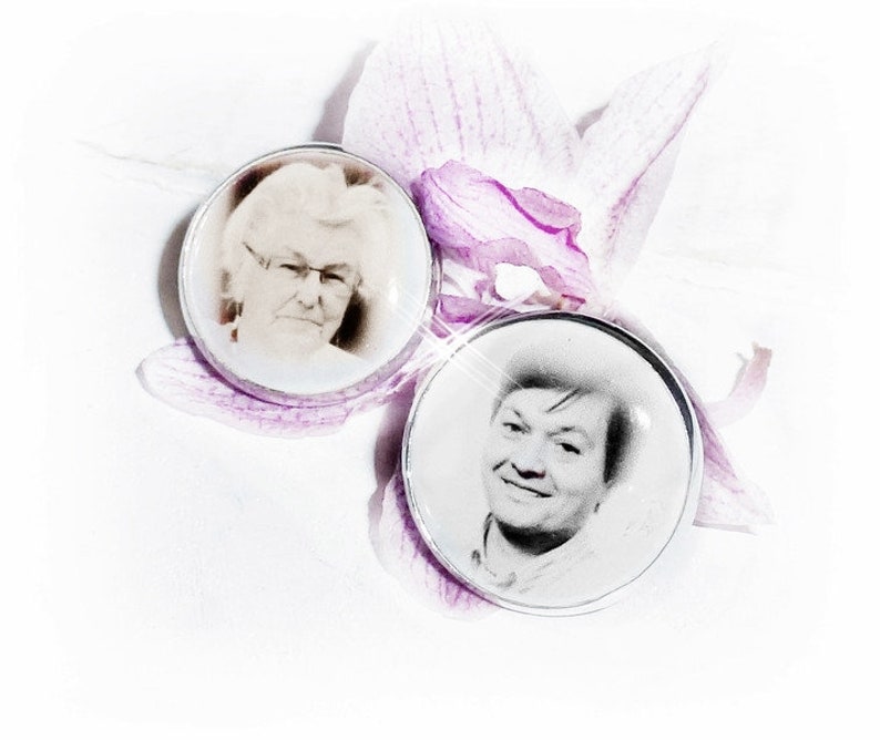 Stainless steel pin with photo,Memorial wedding image 4