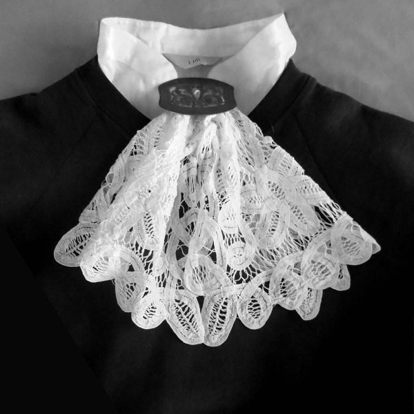 Lace Jabot Etsy