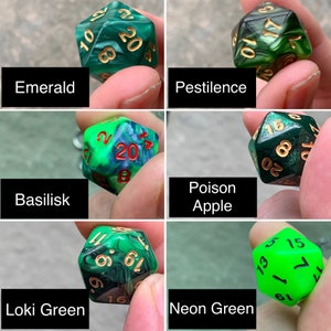 Green d20 Dice Cage Pendants Gaming d20 Keychain image 6