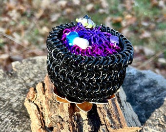 Juguete sensorial perfumado con forma de caldero de brujas - Pelota antiestrés con forma de caldero de malla