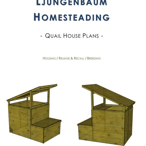Quail House / Game Bird Recall Pen Plans Digital Content Etsy