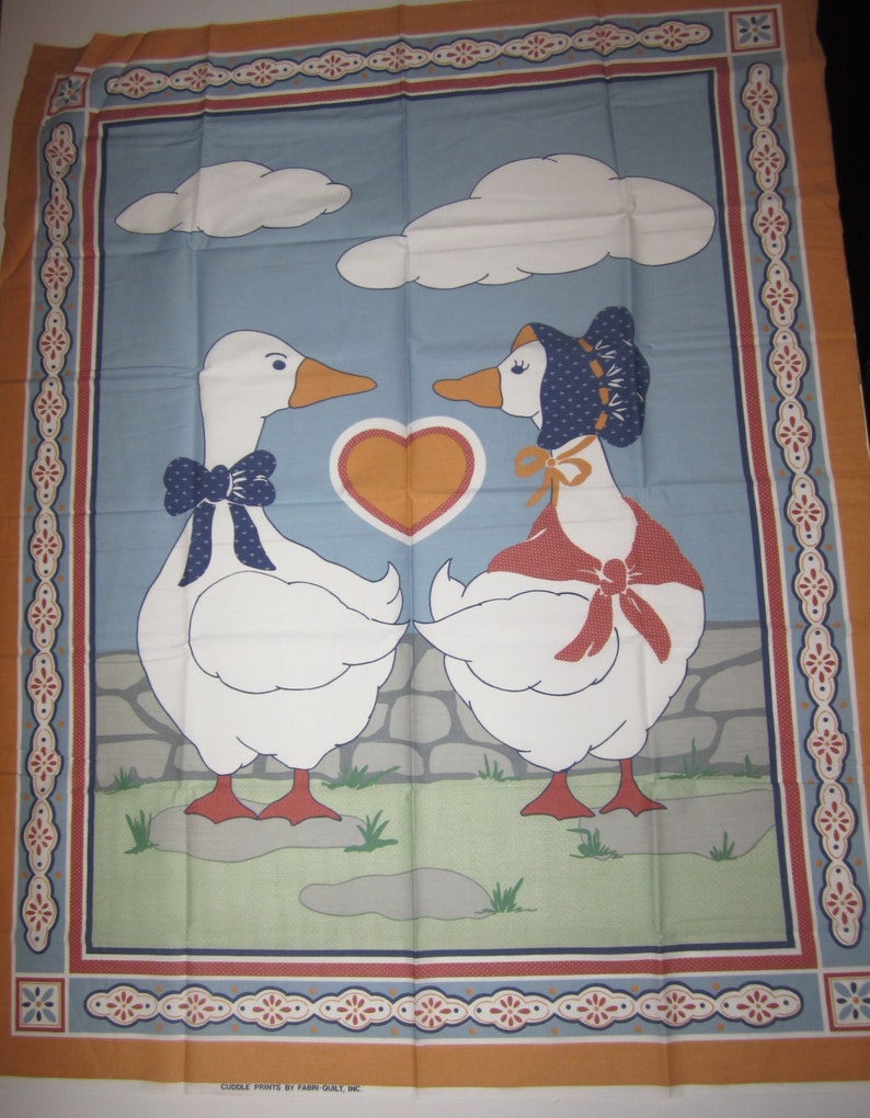 Geese heart quilt topper country love image 1